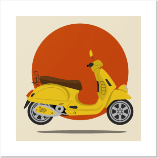 Retro scooter Posters and Art